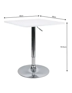 Masă de bar FLORIAN 2 NEW, înălțime reglabilă 70-91 cm | MobilaOK 2