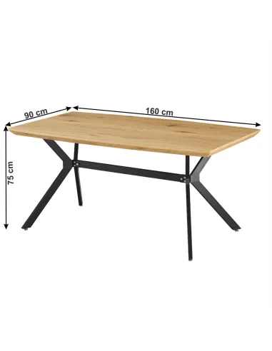 Masă Dining MEDITER dining 160x90 cm MDF și metal | MobilaOK