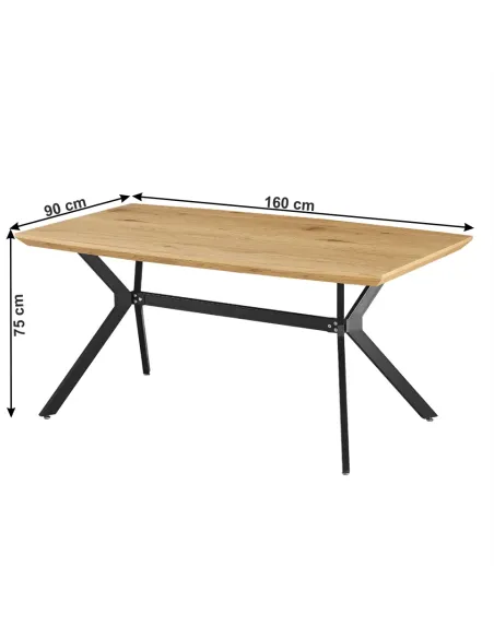 Masă Dining MEDITER dining 160x90 cm MDF și metal | MobilaOK