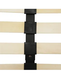 Pat MIKEL, dormitor, 160x200, piele eco neagră | MobilaOK 2