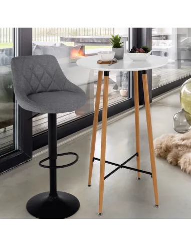 Masă de bar IMAM bucătărie/bar diametru 60 cm MDF și metal | MobilaOK