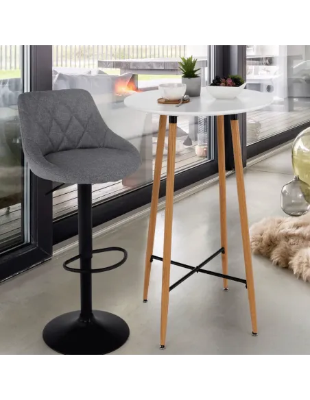 Masă de bar IMAM bucătărie/bar diametru 60 cm MDF și metal | MobilaOK