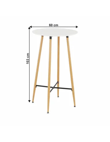 Masă de bar IMAM bucătărie/bar diametru 60 cm MDF și metal | MobilaOK