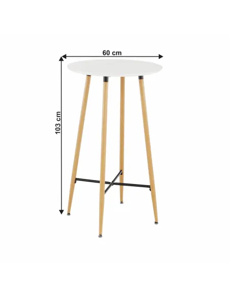 Masă de bar IMAM bucătărie/bar diametru 60 cm MDF și metal | MobilaOK