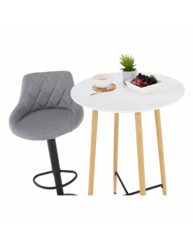Masă de bar IMAM bucătărie/bar diametru 60 cm MDF și metal | MobilaOK