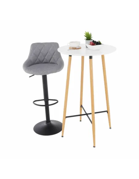 Masă de bar IMAM bucătărie/bar diametru 60 cm MDF și metal | MobilaOK