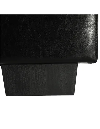 Pat MIKEL, dormitor, 160x200, piele eco neagră | MobilaOK