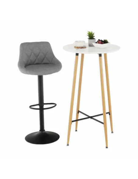 Masă de bar IMAM bucătărie/bar diametru 60 cm MDF și metal | MobilaOK