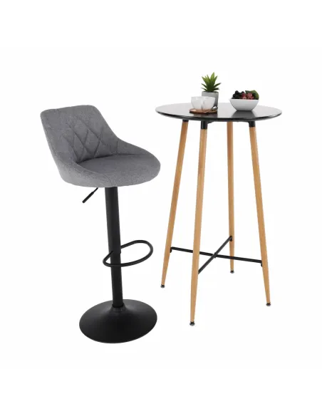 Masă de bar IMAM, bucătărie/sufragerie, Ø60x102 cm, MDF/metal | MobilaOK