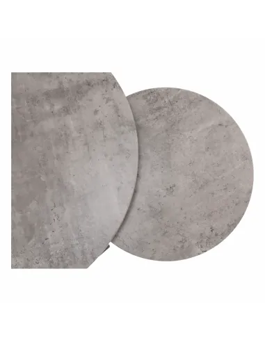 Set de 2 Mese Cafea, IKLIN, living, Ø80/50 cm, MDF și metal | MobilaOK