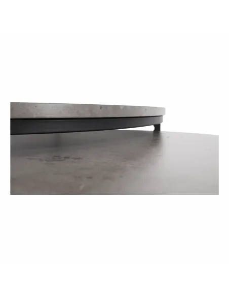 Set de 2 Mese Cafea, IKLIN, living, Ø80/50 cm, MDF și metal | MobilaOK