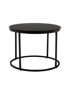 Măsuță de cafea GAGIN living 80x40x45 cm MDF marmură/metal | MobilaOK