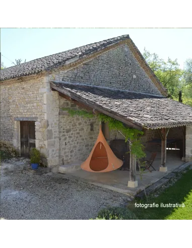 Scaun suspendabil balansoar, KLORIN NEW KLASIK, living/balcon/grădină, 150x150x150 cm, Bumbac/Poliester și Aluminiu | MobilaOK