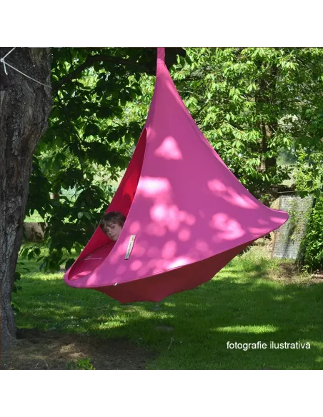 Scaun suspendabil balansoar, KLORIN NEW KLASIK, living/balcon/grădină, 150x150x150 cm, Bumbac/Poliester și Aluminiu | MobilaOK