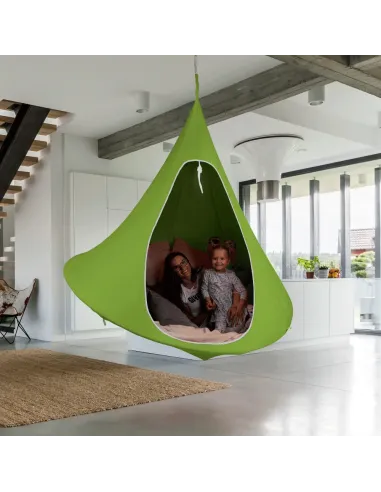 Scaun suspendabil balansoar, KLORIN NEW KLASIK, living/balcon/grădină, 150x150x150 cm, Bumbac/Poliester și Aluminiu | MobilaOK