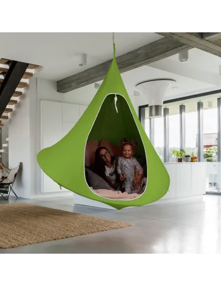 Scaun suspendabil balansoar, KLORIN NEW KLASIK, living/balcon/grădină, 150x150x150 cm, Bumbac/Poliester și Aluminiu | MobilaOK