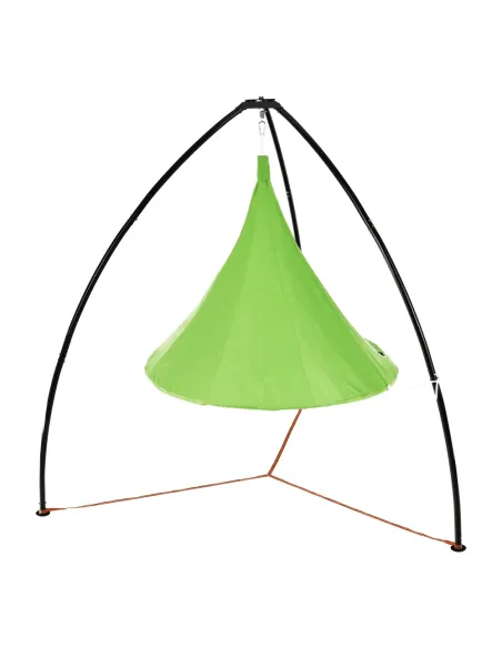 Scaun suspendabil balansoar, KLORIN NEW KLASIK, living/balcon/grădină, 150x150x150 cm, Bumbac/Poliester și Aluminiu | MobilaOK