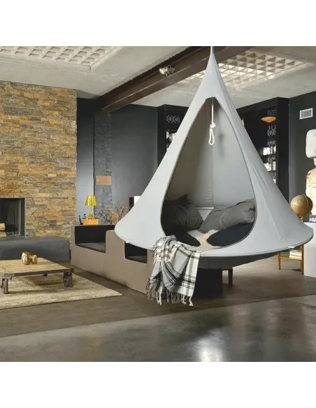 Scaun suspendabil, KLORIN BIG SIZE, grădină/balcon, 180x180x150 cm, Bumbac/Poliester și Aluminiu | MobilaOK
