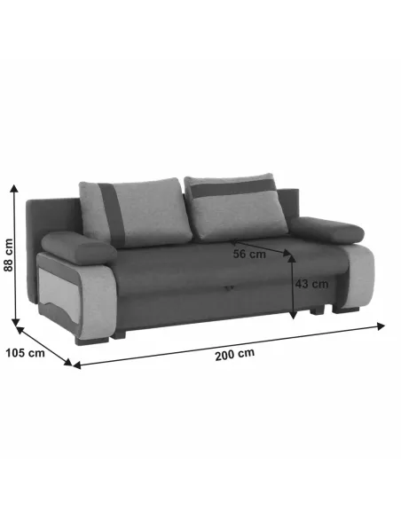 Canapea Colțar Extensibil, BOLIVIA, living, 200x105x88 cm, Textil, cu depozitare | MobilaOK
