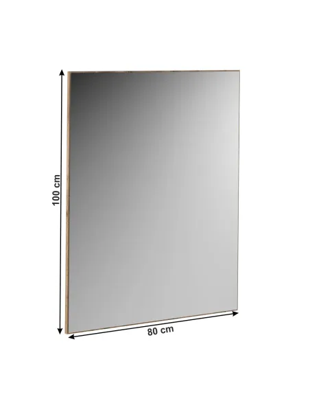 Oglindă TIP 9, CYRIL, hol/dormitor, 80x100 cm, PAL laminat stejar wotan | MobilaOK