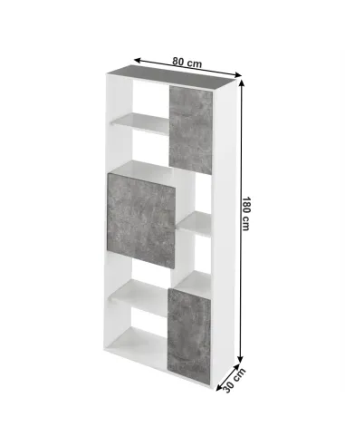 Raft, ULIMI, living/dormitor/birou, 80x30x180 cm, PAL melaminat | MobilaOK
