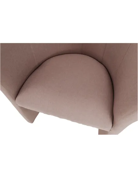 Fotoliu CUBA, living/birou, 65x77x60 cm, textil roz pudră | MobilaOK