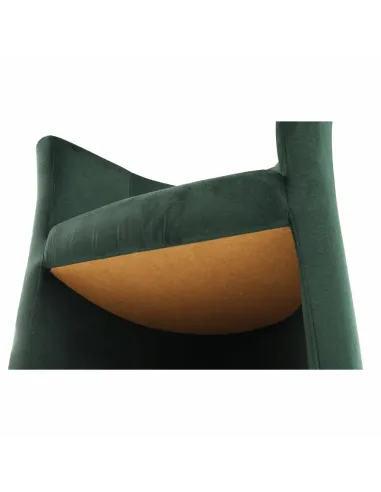 Fotoliu CUBA, living/birou, 65x77x60 cm, textil smarald | MobilaOK