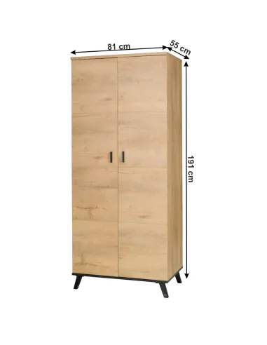 Dulap Cuier SIRAN, hol/dormitor, 81x55x191 cm, PAL melaminat | MobilaOK