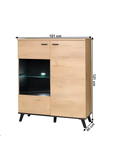 Scrin, SIRAN TYP 4, hol/dormitor/birou, 101x40x121 cm, PAL melaminat | MobilaOK