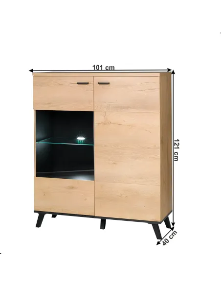 Scrin, SIRAN TYP 4, hol/dormitor/birou, 101x40x121 cm, PAL melaminat | MobilaOK