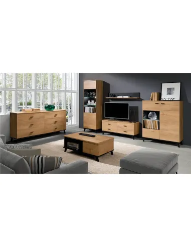 Măsuță de cafea SIRAN TYP 8, living, 101x61x40 cm, PAL laminat/plastic | MobilaOK