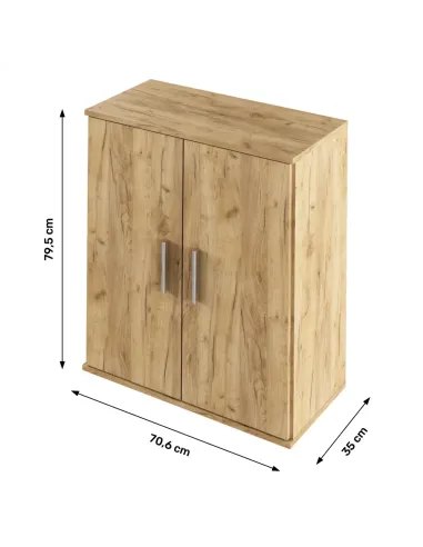 Scrin RESITA TYP 1 pentru hol/dormitor, 70.6x35x79.5 cm, PAL laminat stejar artisan | MobilaOK