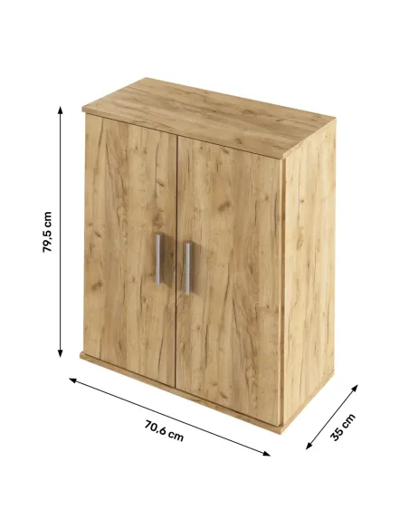 Scrin RESITA TYP 1 pentru hol/dormitor, 70.6x35x79.5 cm, PAL laminat stejar artisan | MobilaOK