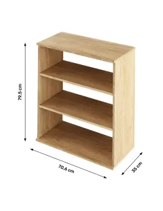 Raft, RESITA, living/dormitor/birou, 70.6x35x79.5 cm, PAL laminat stejar sonoma | MobilaOK 2