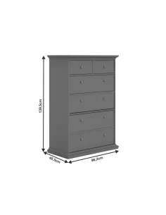 Comodă, PARIS, dormitor/hol, 96.2x48.5x86.9 cm, PAL melaminat/MDF | MobilaOK 2