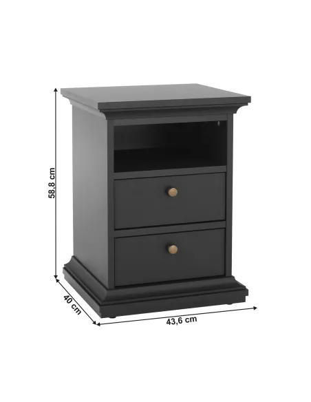 Noptieră PARIS 70302, dormitor, 43.6x40x58.8 cm, PAL/MDF | MobilaOK