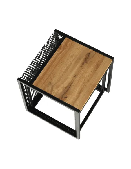 Set 2 Mese Cafea, RIMBO, living/dormitor, 45x45x50 & 40x40x45 cm, MDF si Metal | MobilaOK