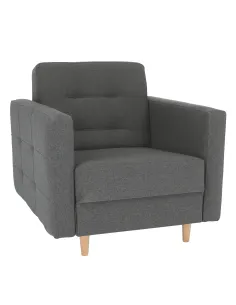 Fotoliu AMEDIA, living/dormitor/birou, 88x90x95 cm, Textil + Lemn | MobilaOK