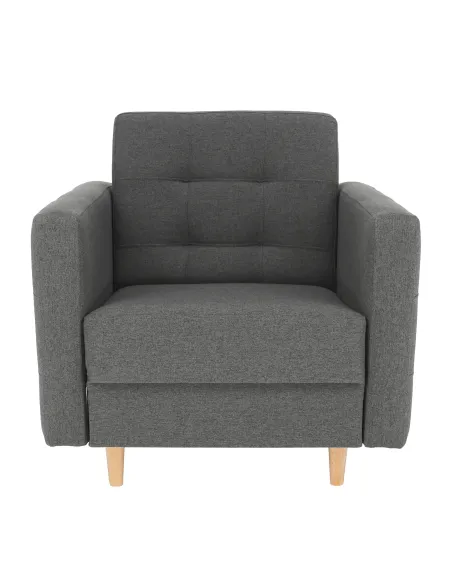 Fotoliu AMEDIA, living/dormitor/birou, 88x90x95 cm, Textil + Lemn | MobilaOK
