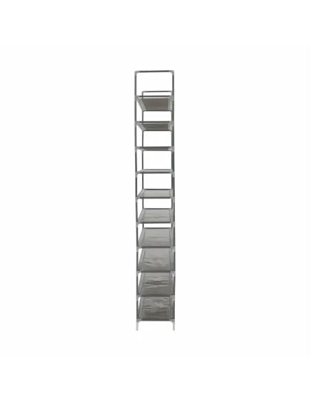 Pantofar FILOU, gri, 10 randuri, 100x175x27 cm, metal/textil | MobilaOK