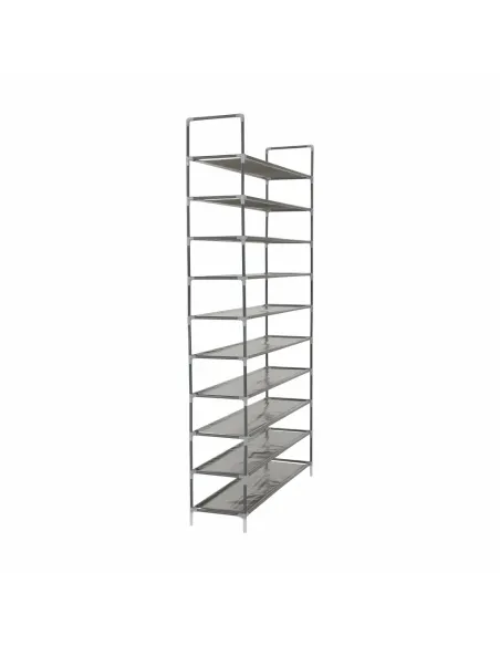 Pantofar FILOU, gri, 10 randuri, 100x175x27 cm, metal/textil | MobilaOK