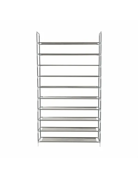Pantofar FILOU, gri, 10 randuri, 100x175x27 cm, metal/textil | MobilaOK