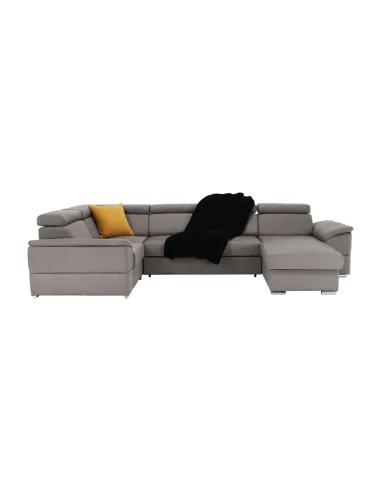 Colţar SEGORIA ROH U, dreapta, living, 330x79/97x183/196 cm, Textil Malmo | MobilaOK