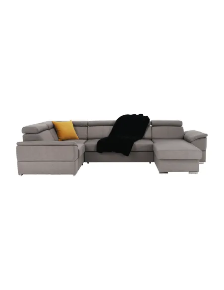 Colţar SEGORIA ROH U, dreapta, living, 330x79/97x183/196 cm, Textil Malmo | MobilaOK