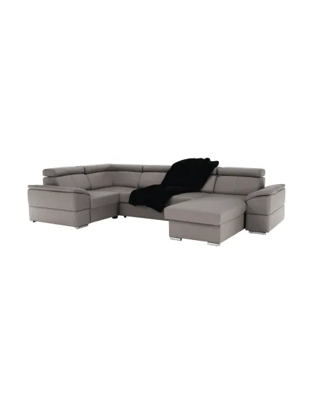 Colţar SEGORIA ROH U, dreapta, living, 330x79/97x183/196 cm, Textil Malmo | MobilaOK