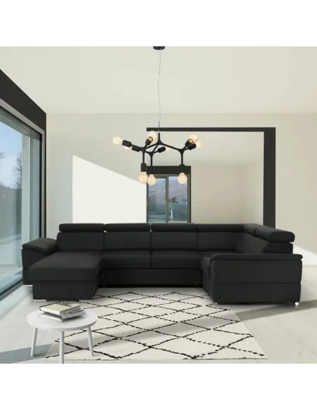 Colțar SEGORIA ROH U, living, 330x183/196 cm, textil Malmo | MobilaOK