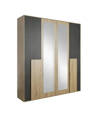 Dulap BAFRA 2D, dormitor/hol, 200x65x203 cm, PAL melaminat | MobilaOK