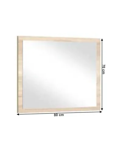 Oglindă BAFRA stejar artisan, 80x70 cm, PAL laminat | MobilaOK