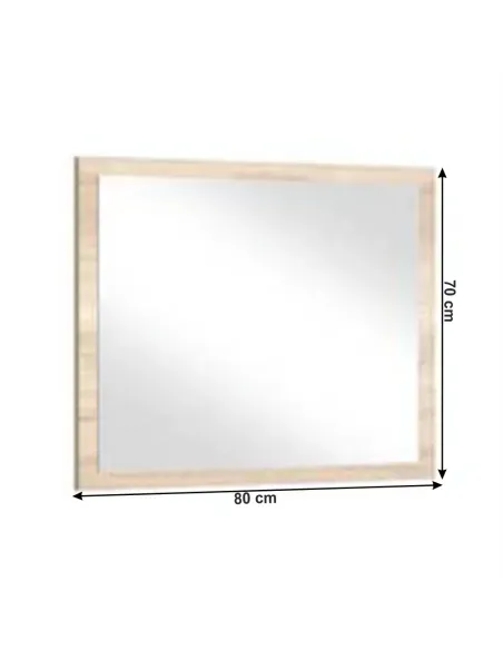 Oglindă BAFRA stejar artisan, 80x70 cm, PAL laminat | MobilaOK