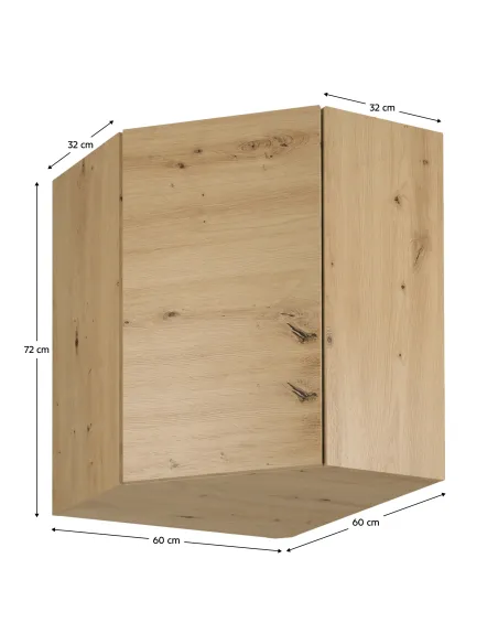 Dulap Superior, LANGEN G60N, bucătărie/hol, 60x60x72 cm, PAL stejar artizanal | MobilaOK
